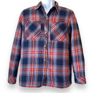 Volcom Plaid Flannel Sherpa Lined Shirt Jacket EUC
